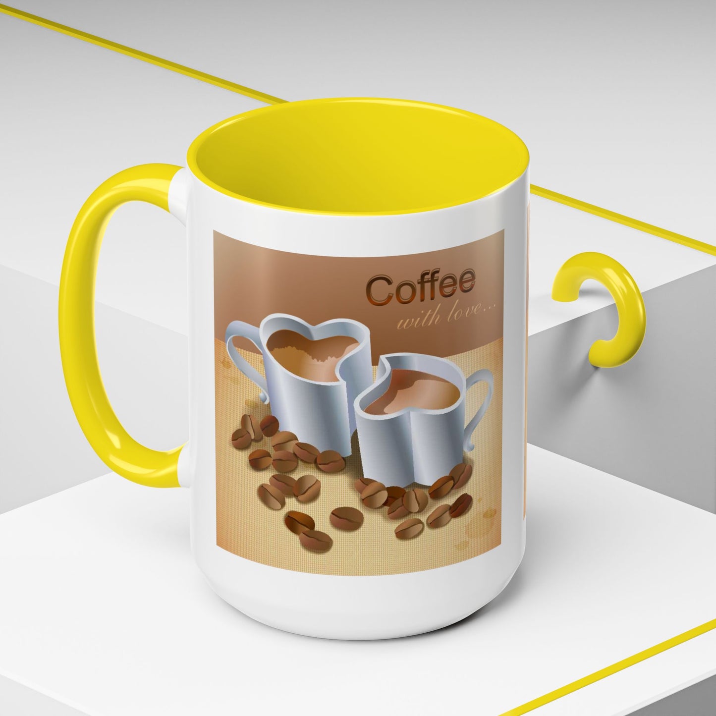 Coffee With Love 2-Tone Coffee Mug