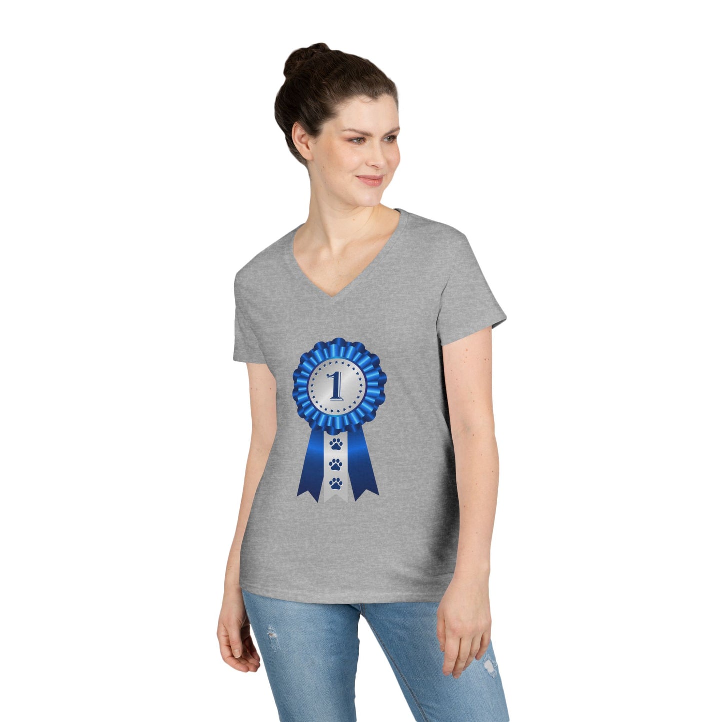 Show Ribbon Women's V-Neck T-Shirt