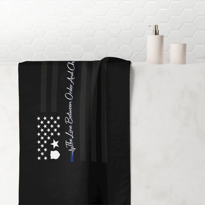Thin Blue Line Mink-Cotton  Beach Towel