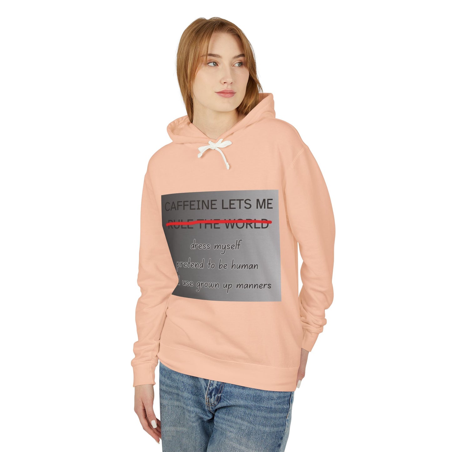 Caffiene Lets Me Unisex Lightweight Hoodie