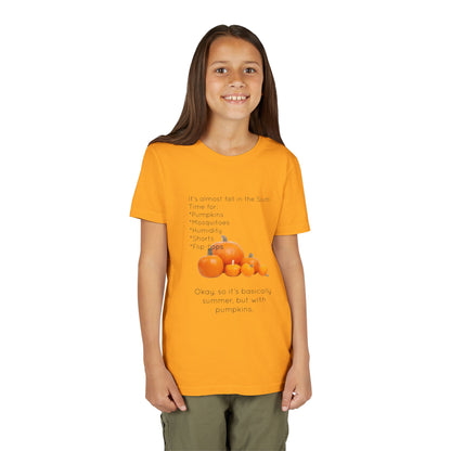 Fall In The South Youth Unisex Short Sleeve Crewneck Tee