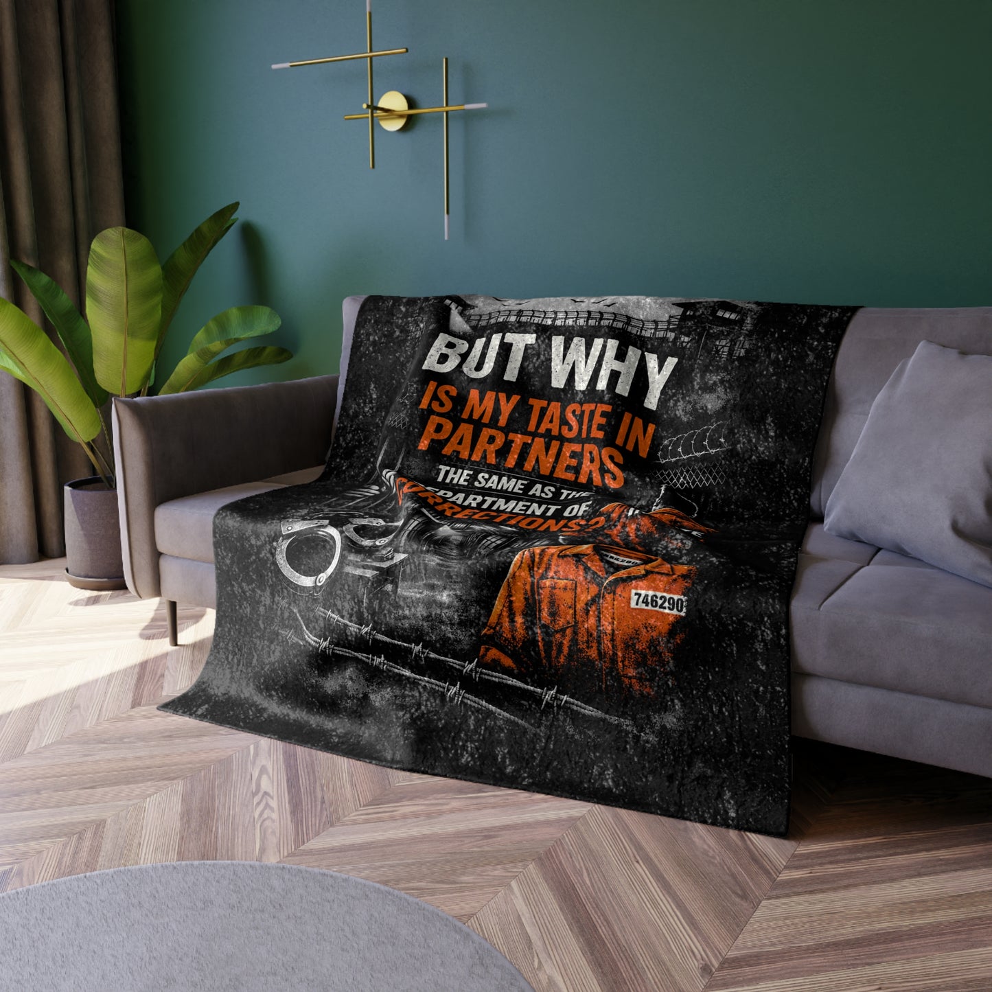 Department Of Corrections Crushed Velvet Blanket
