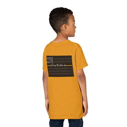 Thin Yellow Line Youth Unisex Short Sleeve Crewneck Tee