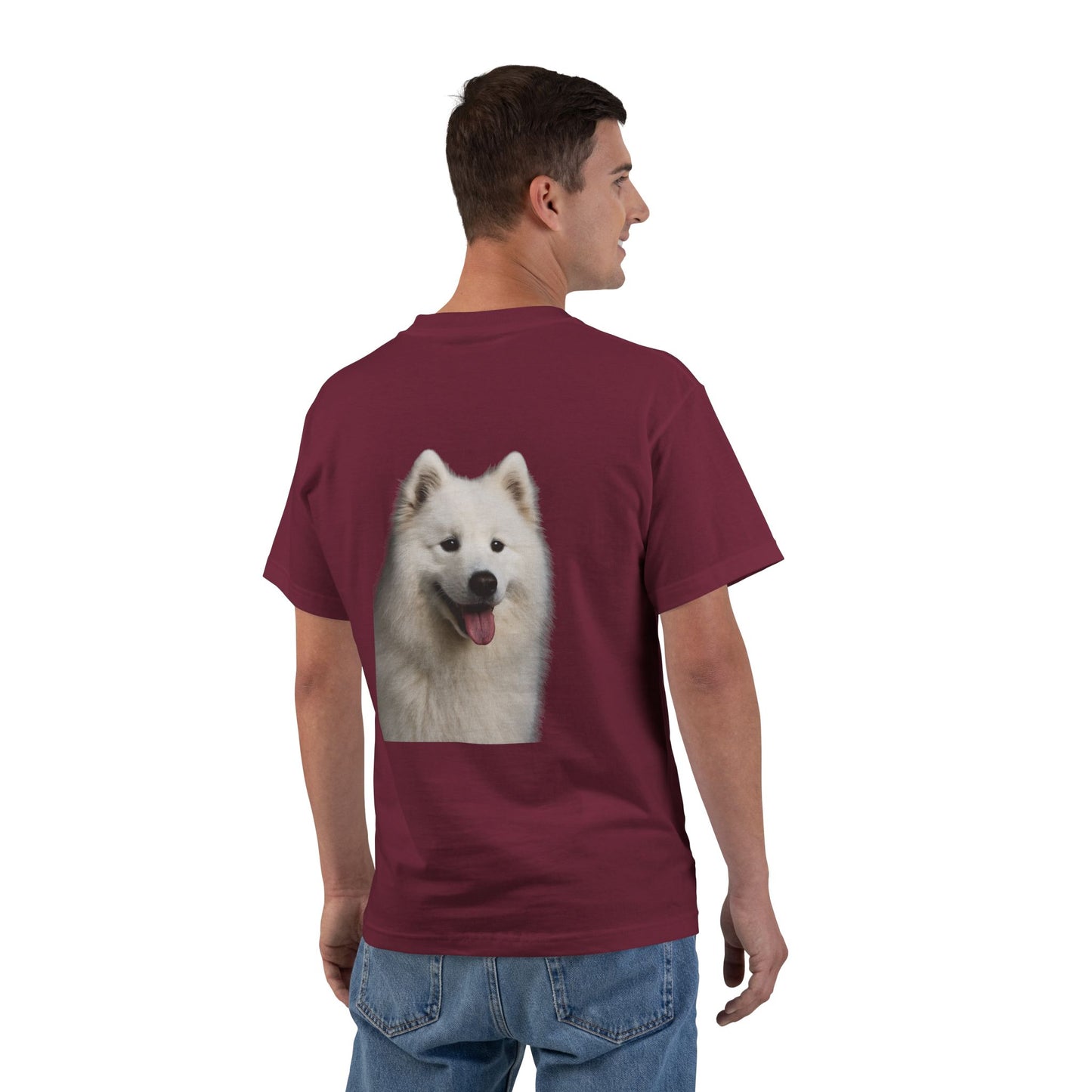 Samoyed Head Men's Short-Sleeve Crewneck Tee