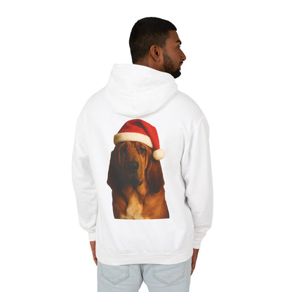 Santa Paws Bloodhound Unisex Lightweight Hoodie