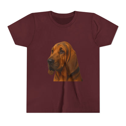 Bloodhound Head Youth Unisex Short Sleeve Crewneck Tee