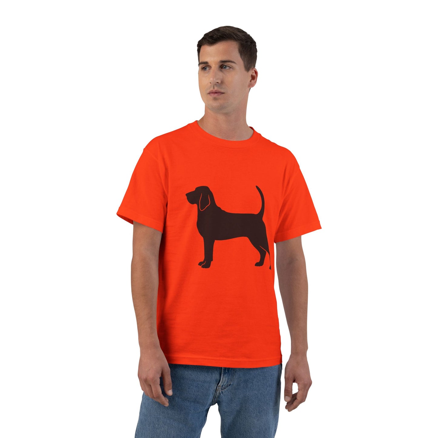 Bloodhound Silhouette Men's Short-Sleeve Crewneck Tee