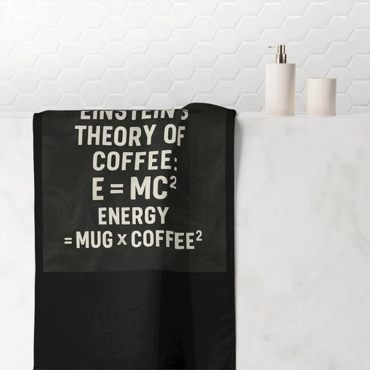 Einstein's Theory Of Coffee Mink-Cotton  Beach Towel