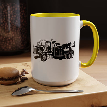 Heavy Tow Truck 2-Tone Coffee Mug