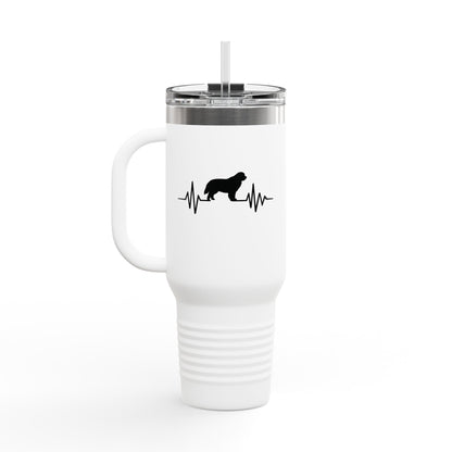 My Heart Beats For Newfies Insulated Travel Mug