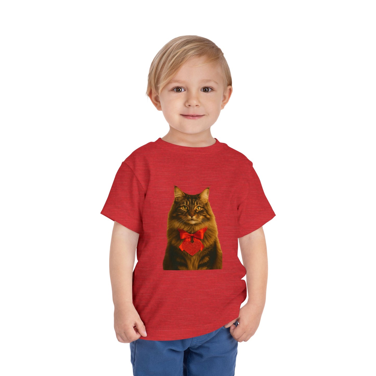 Cupid's Companion Cat Toddler Unisex Short Sleeve Crewneck Tee