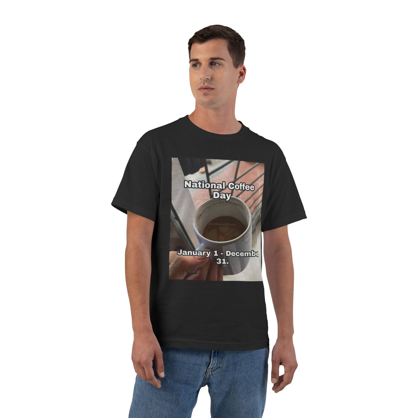National Coffee Day Men's Short-Sleeve Crewneck Tee