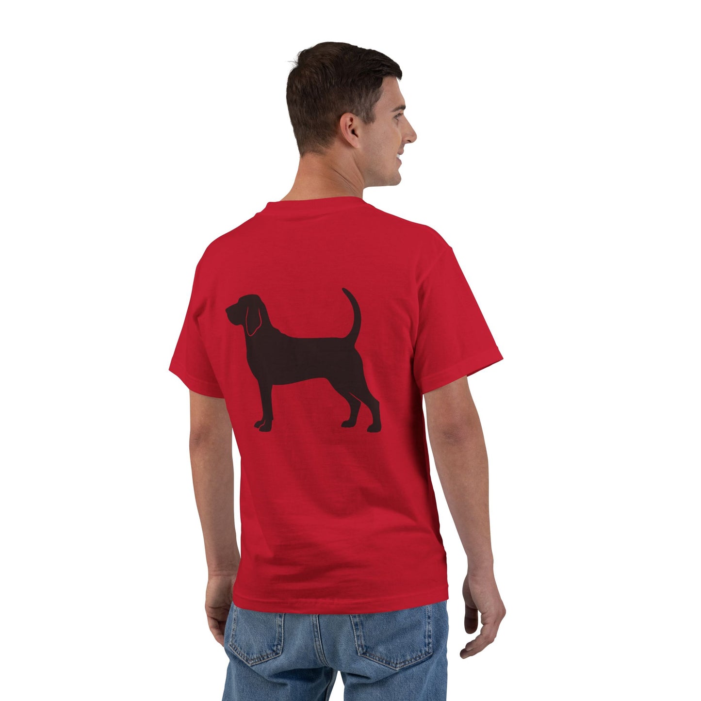 Bloodhound Silhouette Men's Short-Sleeve Crewneck Tee