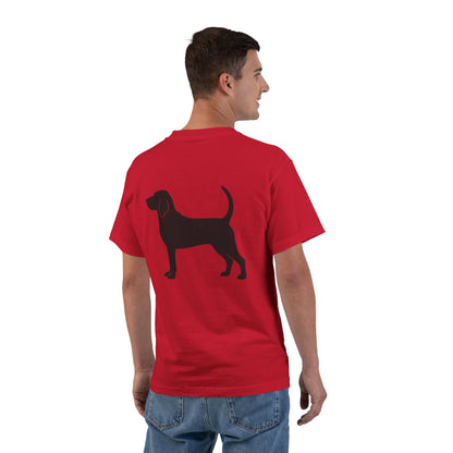 Bloodhound Silhouette Men's Short-Sleeve Crewneck Tee