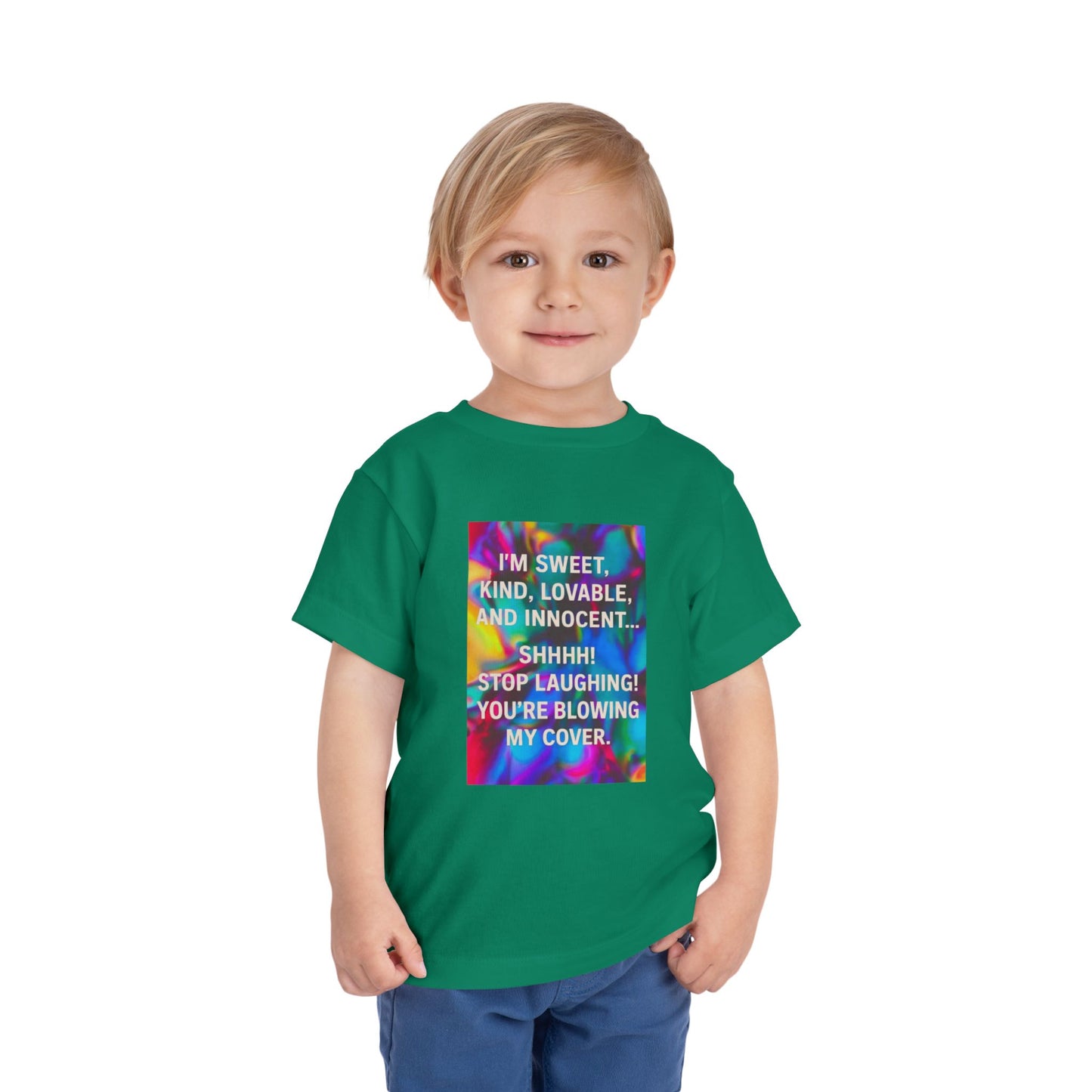 Blowing My Cover Toddler Unisex Short Sleeve Crewneck Tee