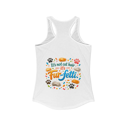 Fur-Fetti Cat Women's Racerback Tank