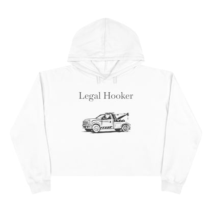 Legal H**ker Wheel Lift Tow Truck Women's Crop Hoodie