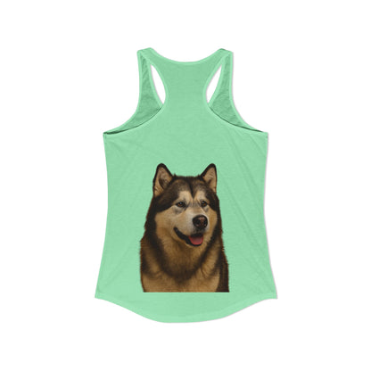 Malamute Head Women's Racerback Tank