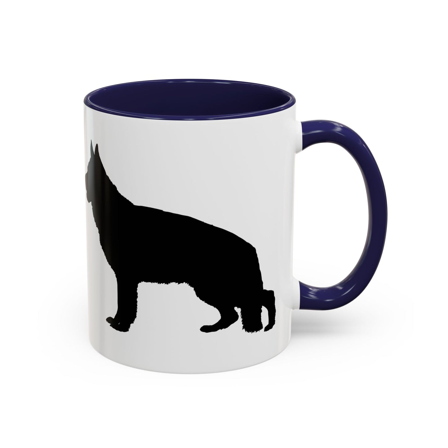 German Shepherd Silhouette 2-Tone Coffee Mug