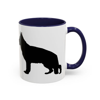 German Shepherd Silhouette 2-Tone Coffee Mug