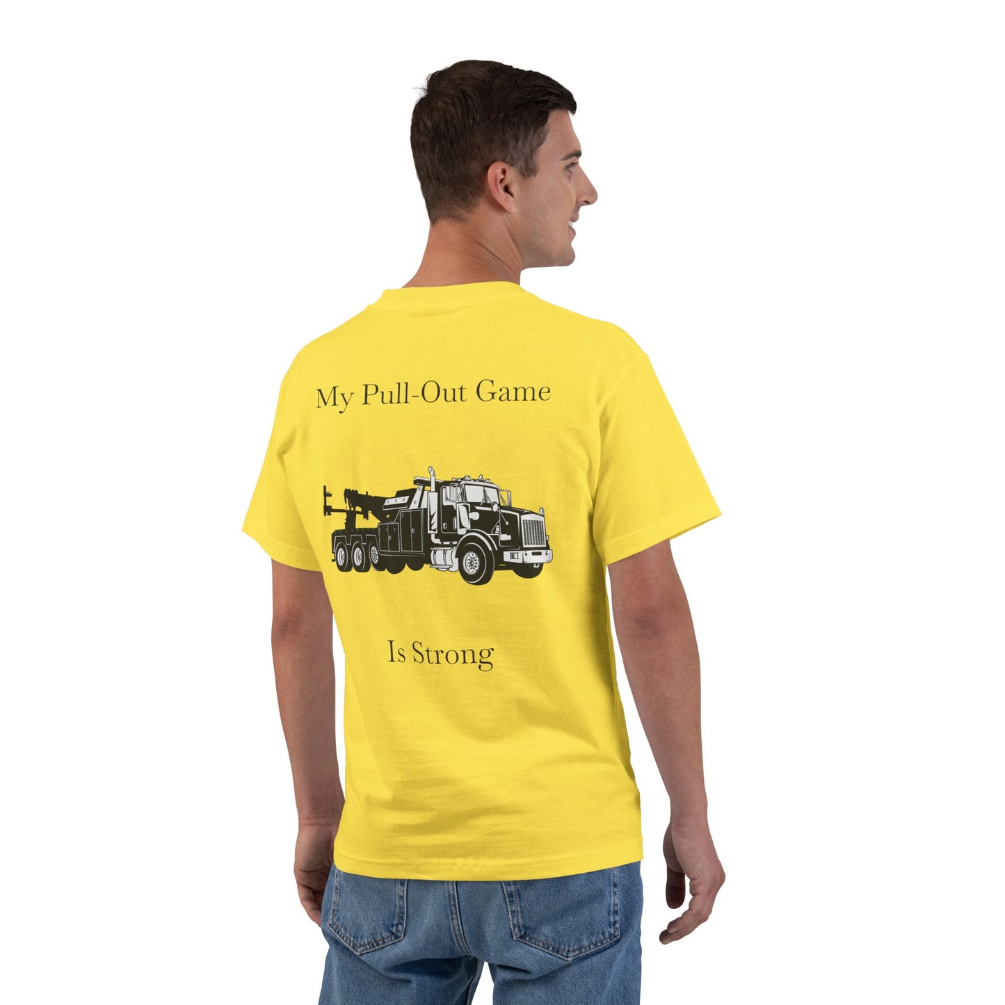 Pull Out Heavy Tow Truck Men's Short-Sleeve Crewneck Tee