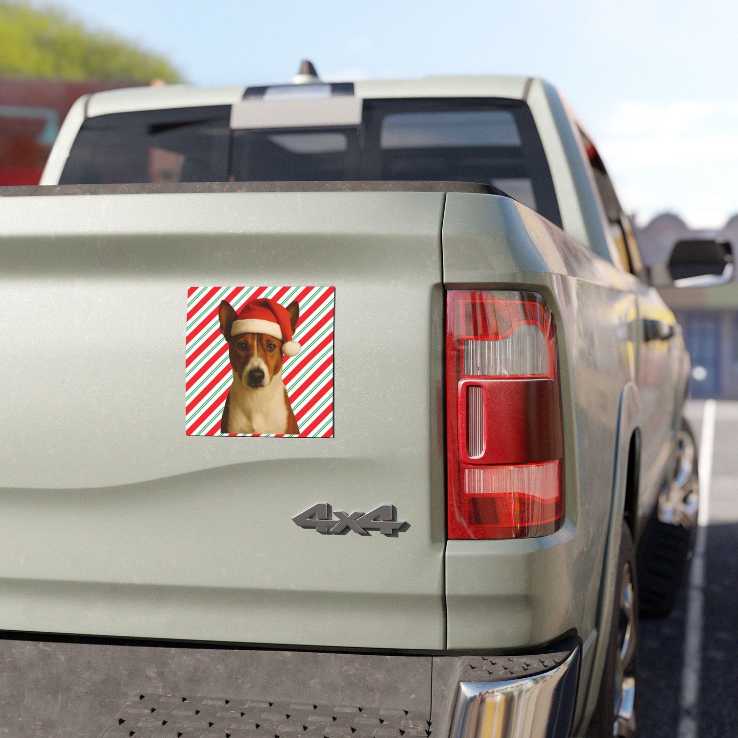 Santa Paws Basenji Indoor/Outdoor Magnet