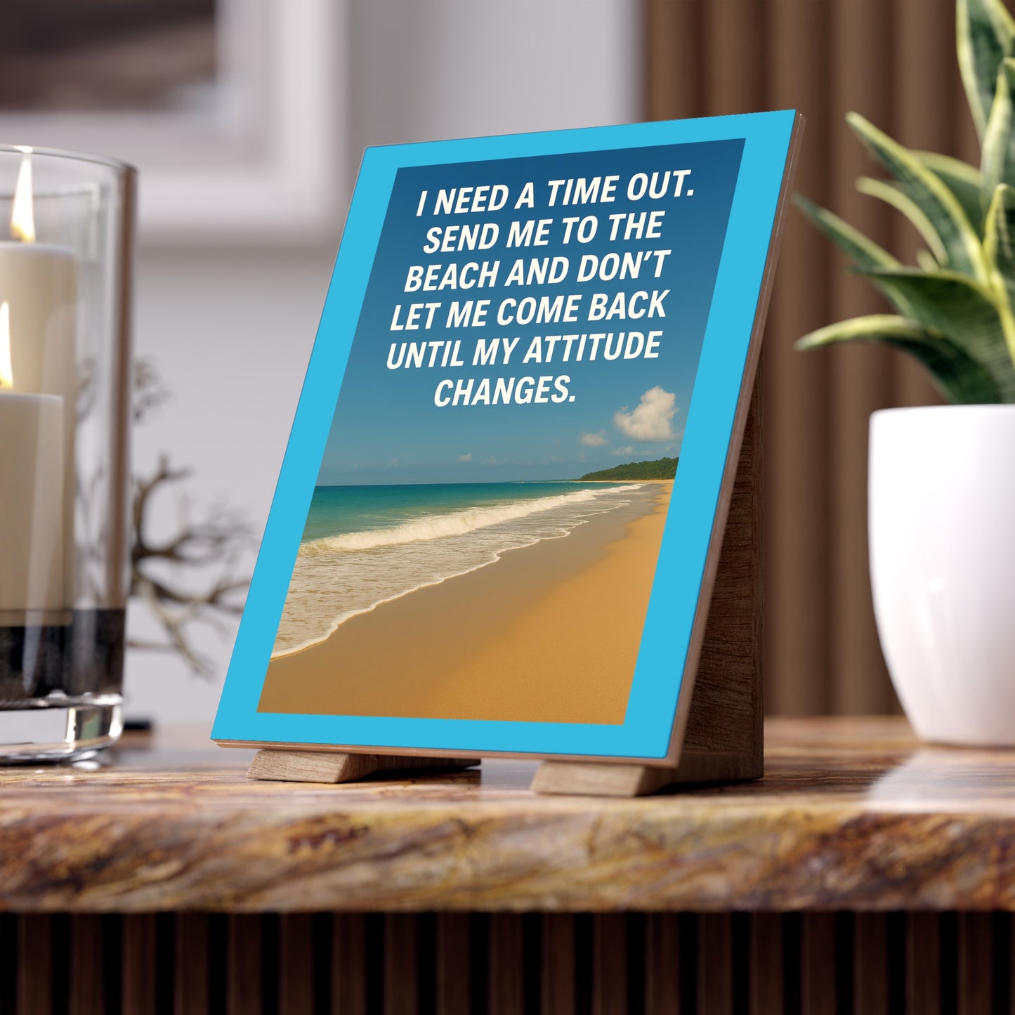 Time Out Ceramic Photo Tile