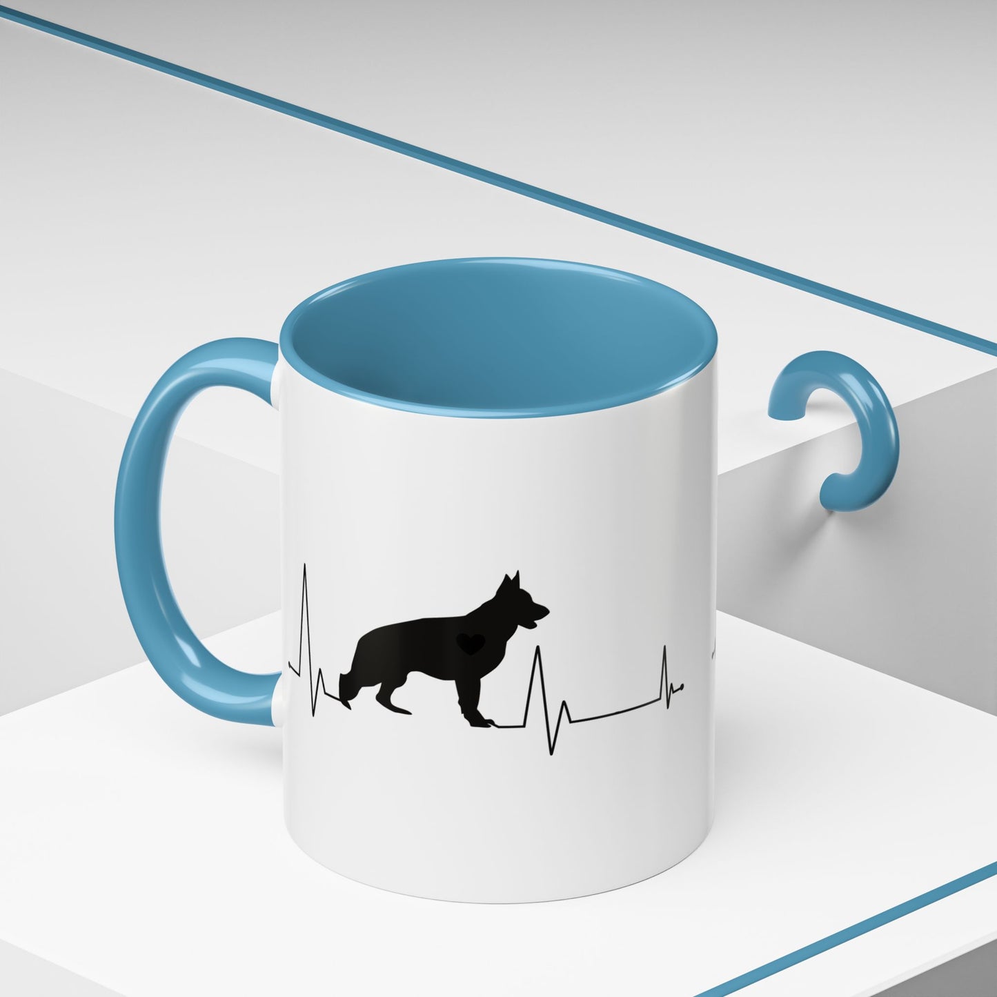 My Heart Beats For German Shepherds 2-Tone Coffee Mug