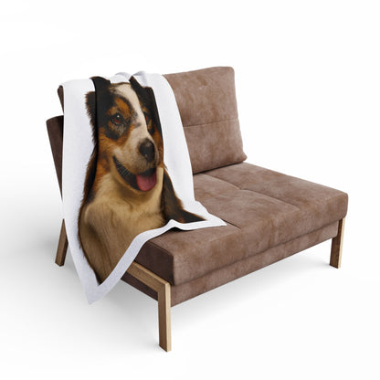 Aussie Head Arctic Fleece Blanket