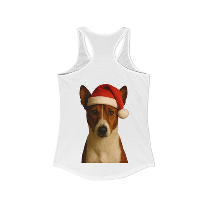 Santa Paws Basenji Women's Racerback Tank