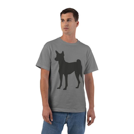 Basenji Silhouette Men's Short-Sleeve Crewneck Tee