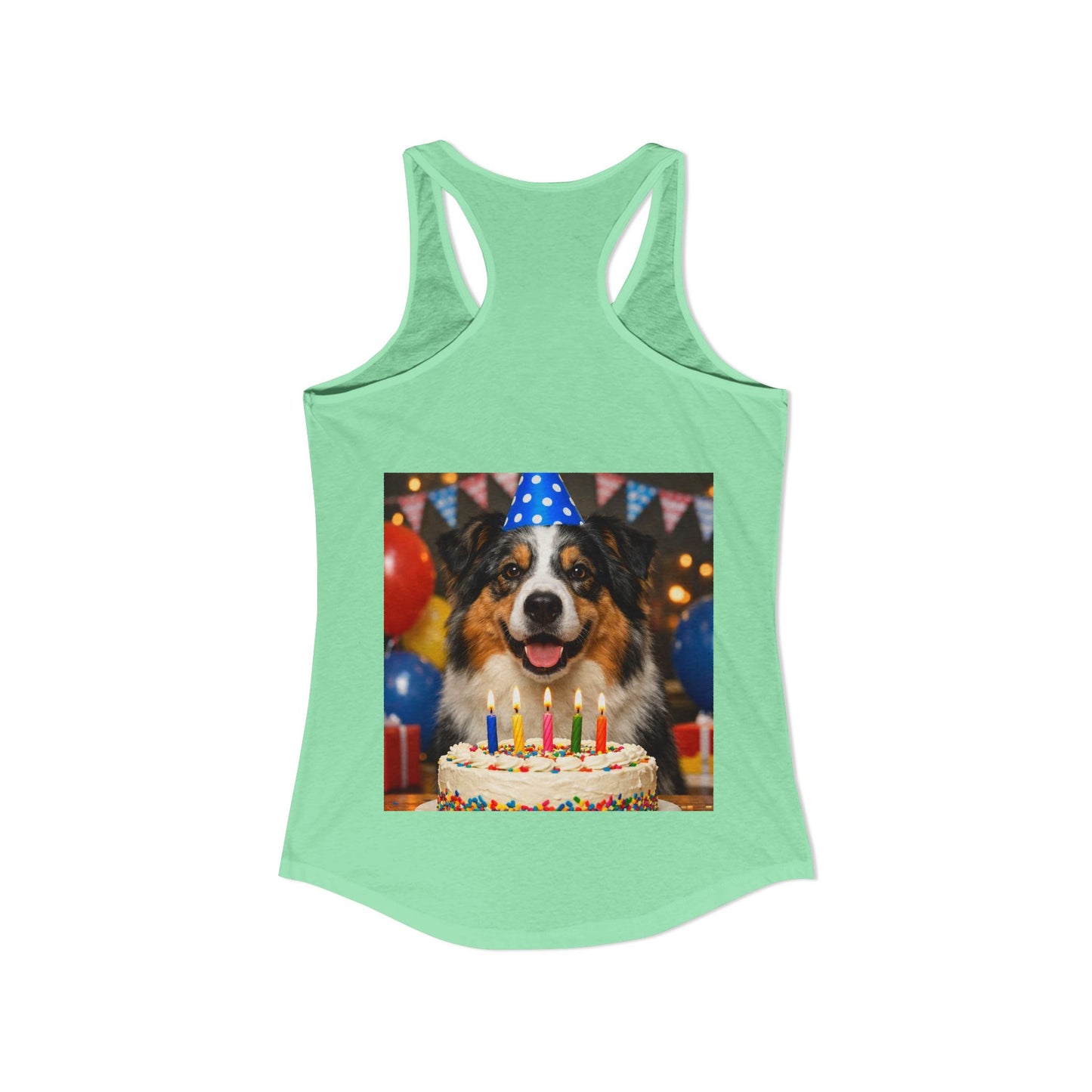Birthday Buddy Aussie Women's Racerback Tank
