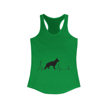 My Heart Beats For German Shepherds Women's Racerback Tank