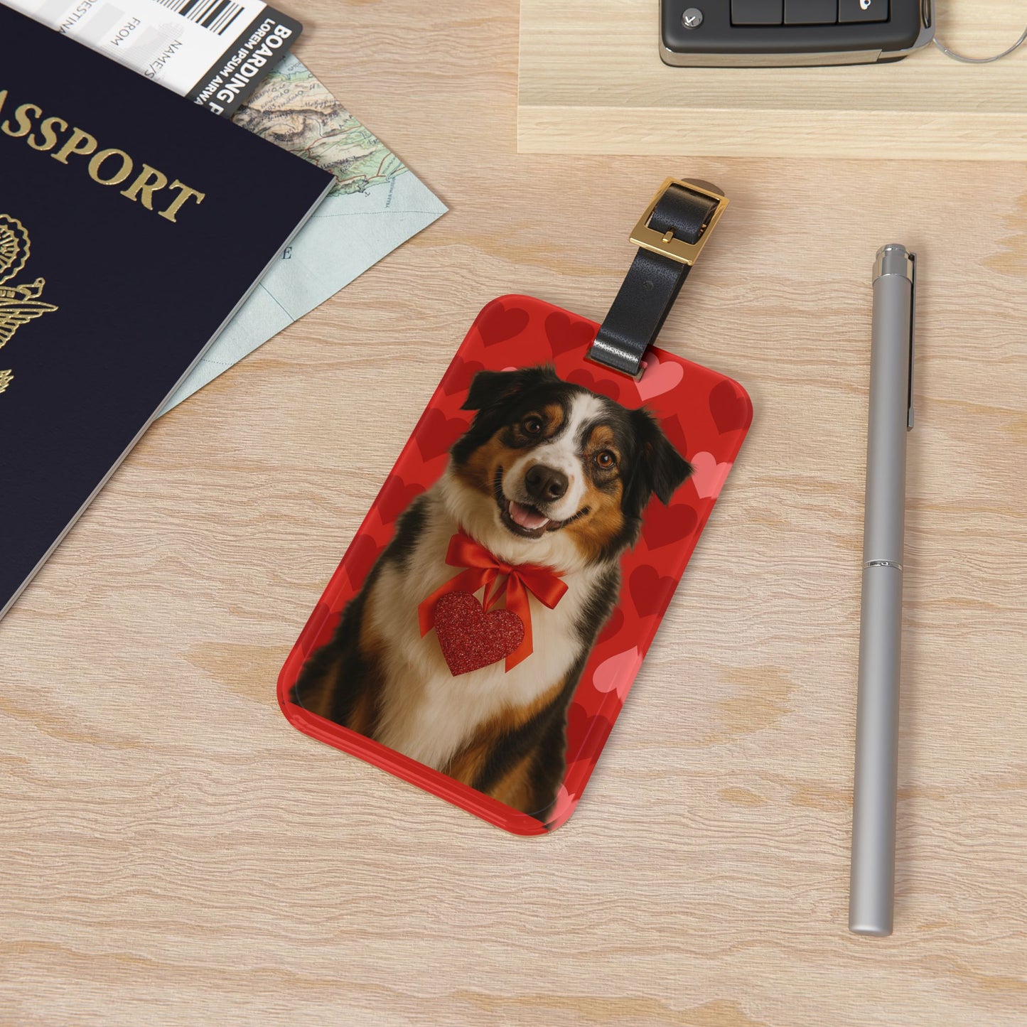 Cupid's Companion Aussie Leather Strap Luggage Tag