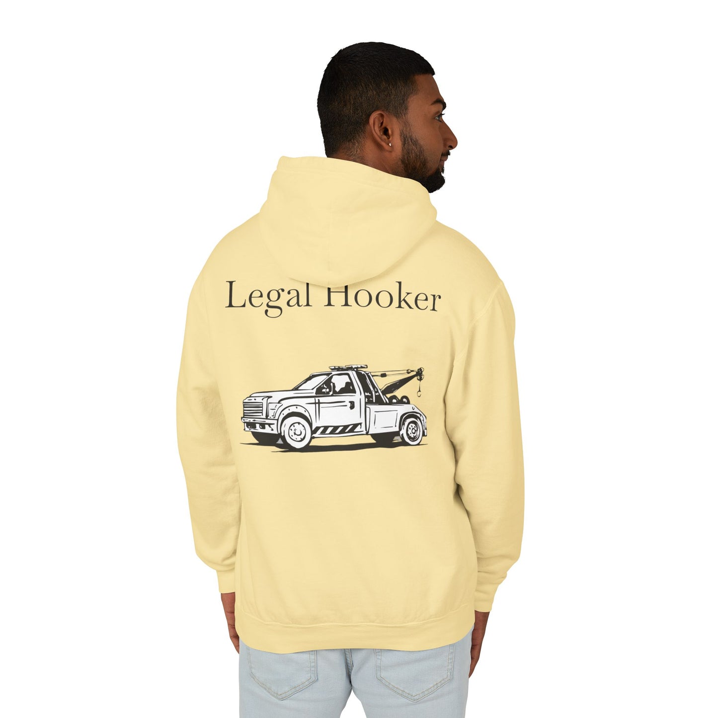 Legal H**ker Wheel Lift Tow Truck Unisex Lightweight Hoodie