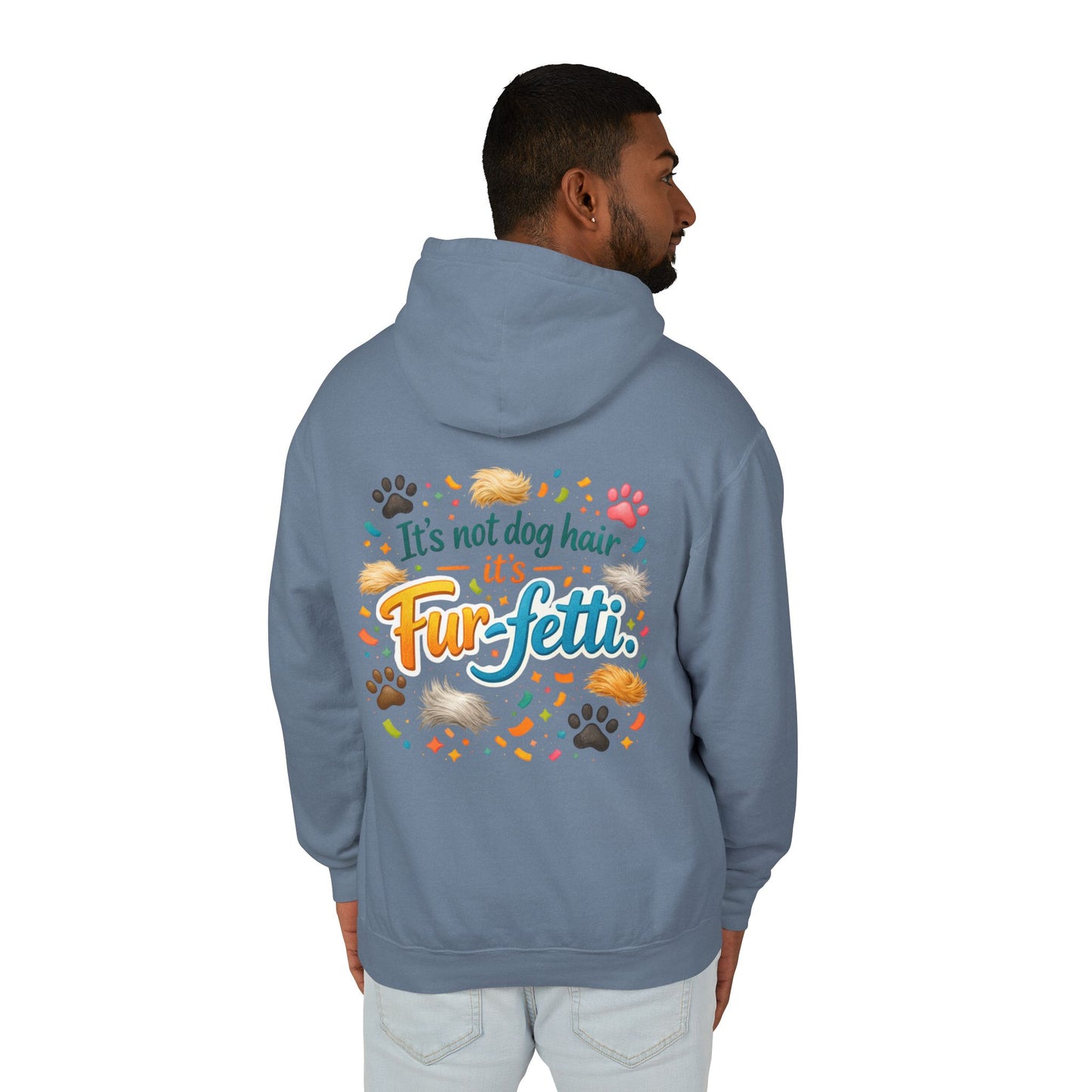 Fur-Fetti Dog Unisex Lightweight Hoodie