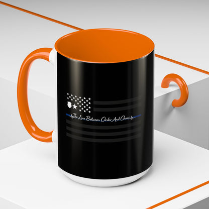 Thin Blue Line 2-Tone Coffee Mug