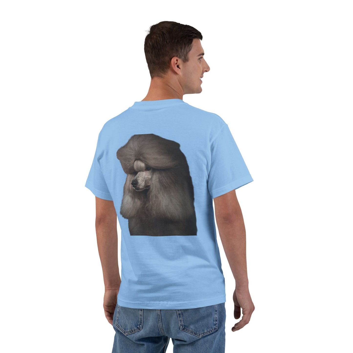 Poodle Head Men's Short-Sleeve Crewneck Tee