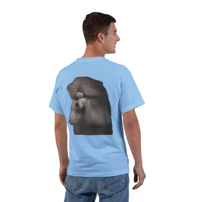 Poodle Head Men's Short-Sleeve Crewneck Tee