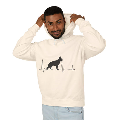 My Heart Beats For German Shepherds Unisex Lightweight Hoodie