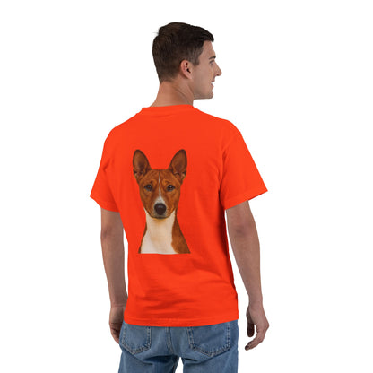 Basenji Head Men's Short-Sleeve Crewneck Tee