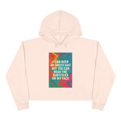Subtitles Women's Crop Hoodie