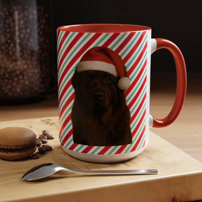 Santa Paws Newfie 2-Tone Coffee Mug