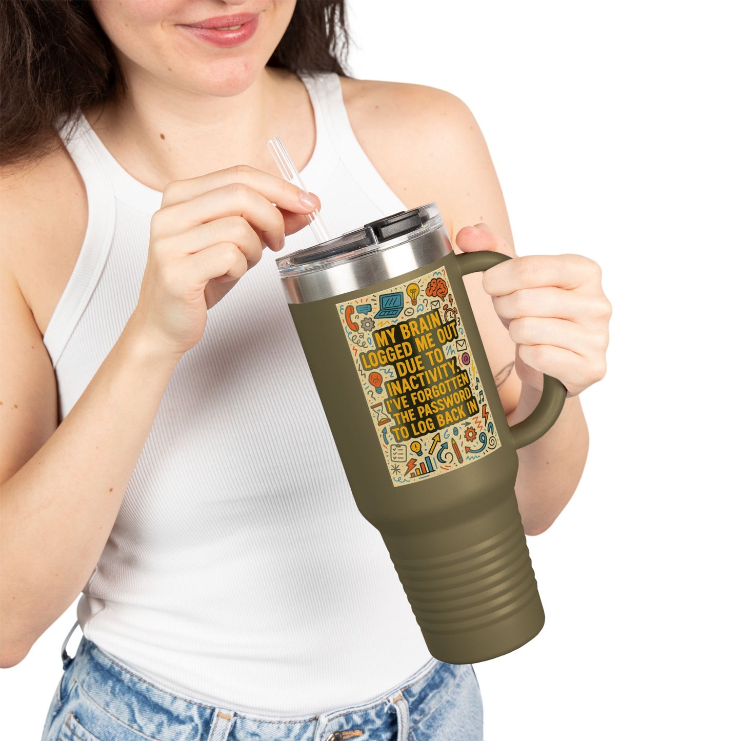 Logged Out Insulated Travel Mug