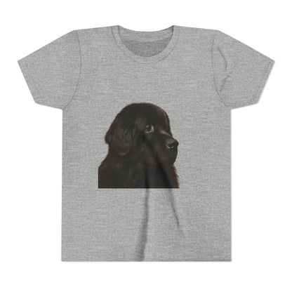Newfie Head Youth Unisex Short Sleeve Crewneck Tee