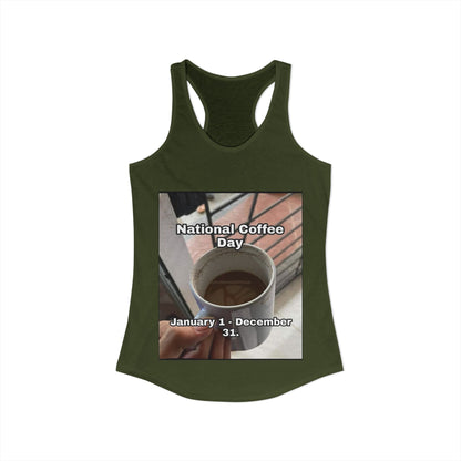 National Coffee Day Women's Racerback Tank