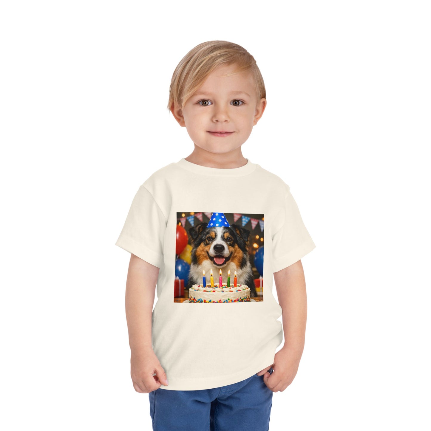 Birthday Buddy Aussie Toddler Unisex Short Sleeve Crewneck Tee