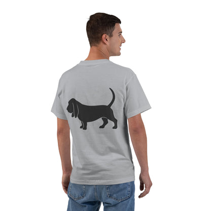 Basset Silhouette Men's Short-Sleeve Crewneck Tee