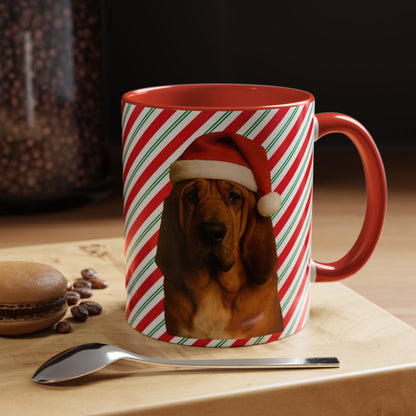 Santa Paws Bloodhound 2-Tone Coffee Mug