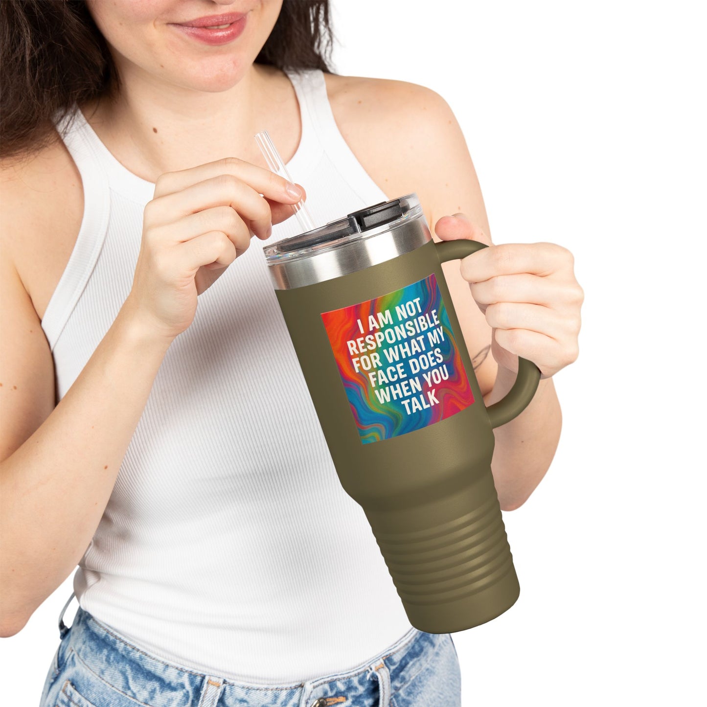 When You Talk Insulated Travel Mug
